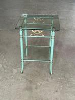 Middentafel - Glas, Metaal - Vintage bijzettafel