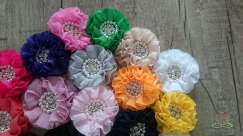 Corsage bloem met strass diamantjes en parels zonder clip! -, Hobby en Vrije tijd, Knutselen, Nieuw, Ophalen of Verzenden