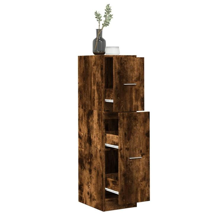 vidaXL Apothekerskast 30x41x118 cm bewerkt hout gerookt, Huis en Inrichting, Kasten | Overige, Nieuw, Verzenden