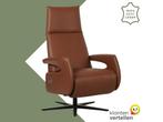 Leren relaxfauteuil Note elektrisch - Massif Armagnac, Nieuw, Ophalen of Verzenden, 50 tot 75 cm, Industrieel, Modern