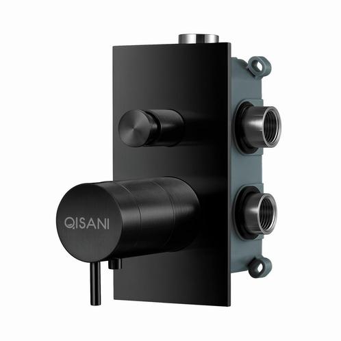 Inbouwkraan Qisani Flow Thermostatisch 2-weg Vierkant, Doe-het-zelf en Verbouw, Sanitair, Kraan, Nieuw, Ophalen of Verzenden