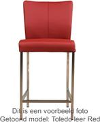 Leren Barkruk Revolt Grijs Grijze Keukenstoel Grijs Leer, Huis en Inrichting, Stoelen, Nieuw, Vijf, Zes of meer stoelen, Grijs