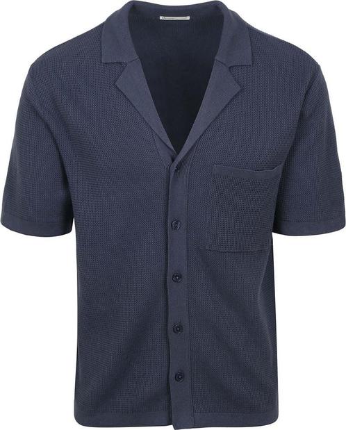KnowledgeCotton Apparel Knitted Top Donkerblauw maat L Heren, Kleding | Heren, Overhemden, Blauw, Nieuw, Verzenden