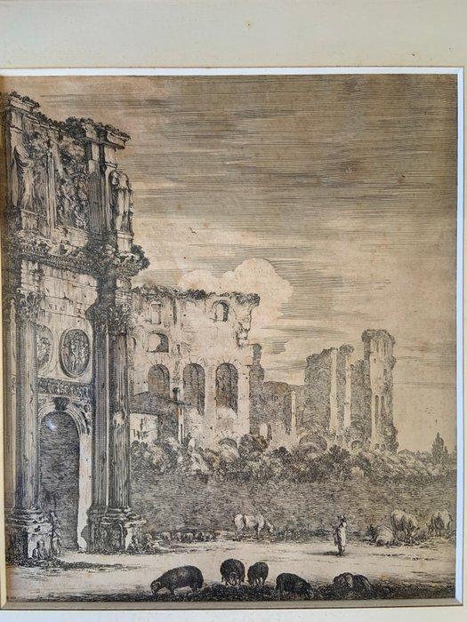 Stefano Della Bella (1610-1664) - LArc de Constantin, Antiek en Kunst, Antiek | Overige Antiek
