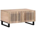 vidaXL Salontafel 80x51x40 cm massief mangohout wit, Huis en Inrichting, Tafels | Salontafels, Verzenden, Nieuw, Overige houtsoorten