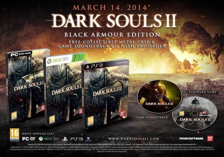 Dark Souls 2 Black Armour Edition (Xbox 360), Spelcomputers en Games, Games | Xbox 360, Gebruikt, Vanaf 12 jaar, Verzenden