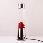 Lavalamp Zilver Met Rode Lava, Verzenden, Nieuw