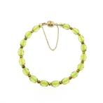 9 karaat peridoot kralen armband (Schakelarmband), Gebruikt, Overige kleuren, Ophalen of Verzenden, Met edelsteen