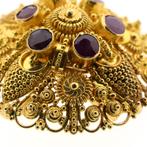 22 Krt. Gouden Oosterse hanger/broche met robijn, Ophalen of Verzenden, Gebruikt, Goud, Overige merken