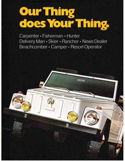 1975 VOLKSWAGEN THING BROCHURE ENGELS (USA), Boeken, Auto's | Folders en Tijdschriften, Volkswagen