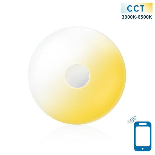 Plafondlamp Ø 34cm WiFi CCT 3000K-6500K | warmwit - daglicht, Huis en Inrichting, Lampen | Plafondlampen, Nieuw, Verzenden