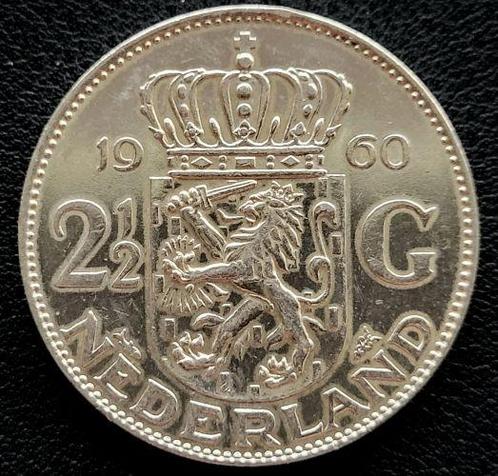 Nederlandse zilveren Juliana Rijksdaalder 1960, Postzegels en Munten, Munten | Nederland, Losse munt, Zilver, Verzenden