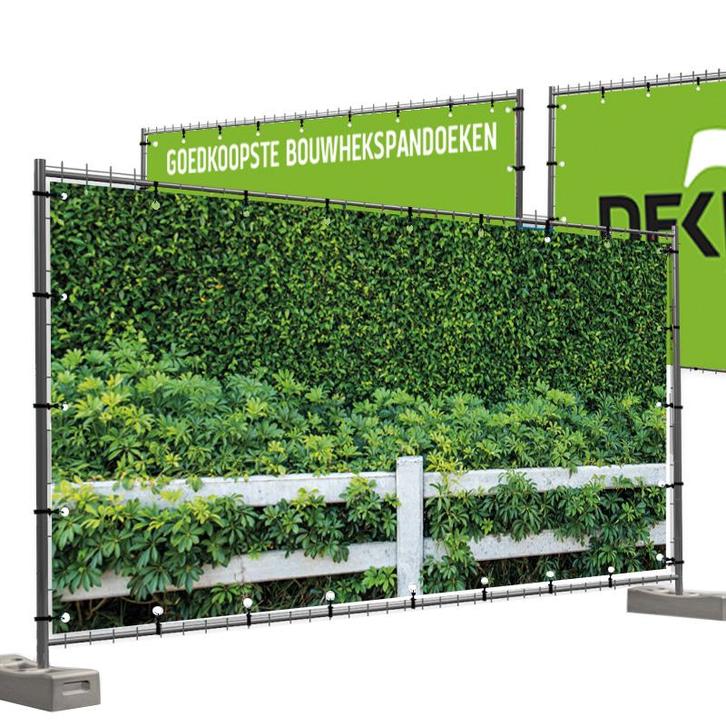 Bouwhekdoeken Hedera met hek 335x174 cm, Diversen, Vlaggen en Wimpels, Nieuw