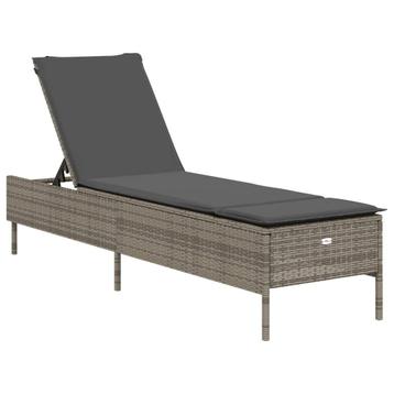 Ligbed Poly Rattan Grijs - Outlet Deal - 35% Korting beschikbaar voor biedingen