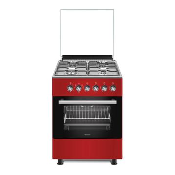 Wiggo WO-E603R(RX) Serie 3 - Gasfornuis - Rood Rvs beschikbaar voor biedingen