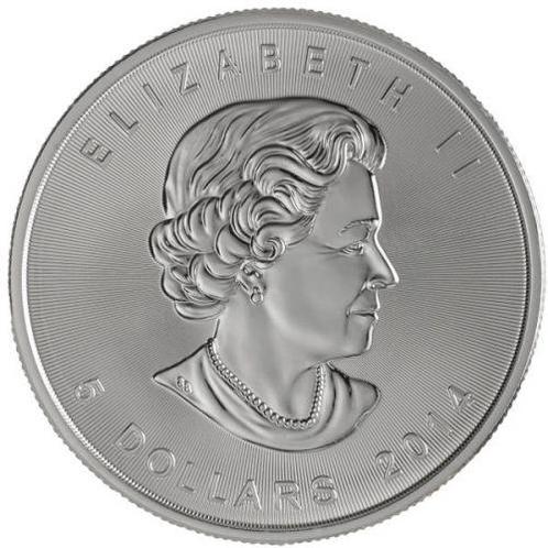 Canadian Maple Leaf 1 oz 2014 (29.245.000 oplage), Postzegels en Munten, Munten | Amerika, Noord-Amerika, Losse munt, Zilver, Verzenden