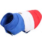 Kleurrijke Reversible Honden Winterjas Blauw alleen XL, Ophalen of Verzenden, Nieuw, Hondenjas