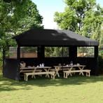 vidaXL Partytent inklapbaar pop-up met 3 zijwanden zwart, Tuin en Terras, Partytenten, Verzenden, Nieuw