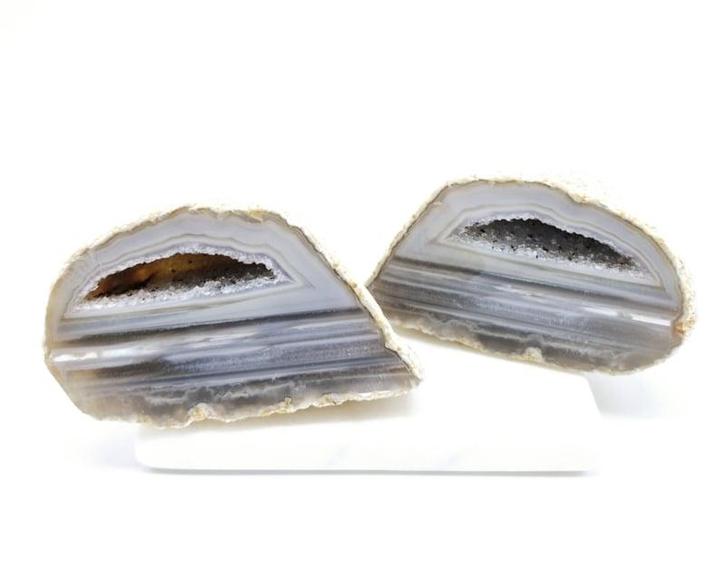 Agaat Geode met Druzy, Verzamelen, Mineralen en Fossielen, Ophalen of Verzenden