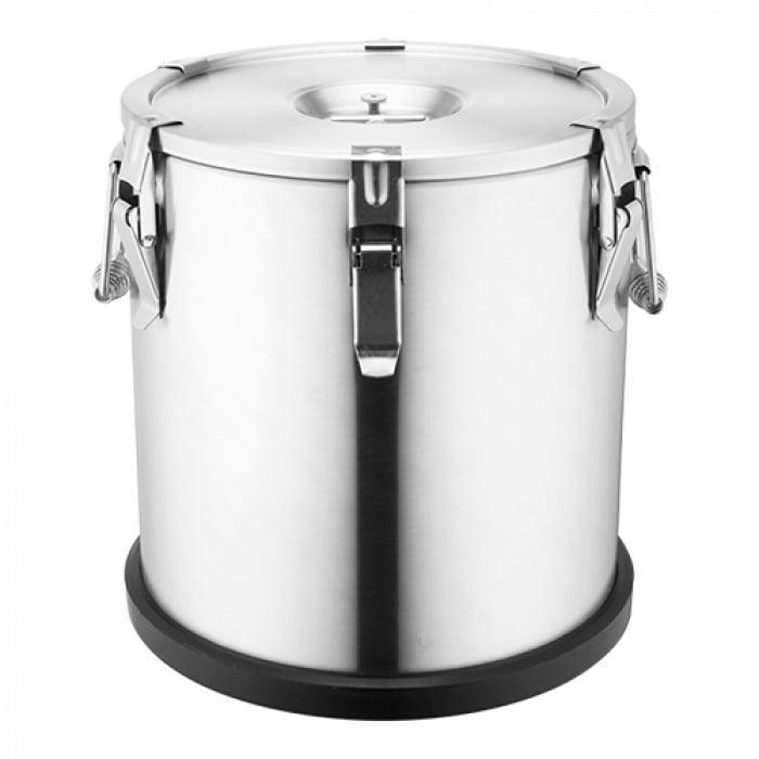 Gamel dubbelwandig RVS 20L | Ø30x31(h)cm EMGA, Zakelijke goederen, Horeca | Keukenapparatuur, Nieuw in verpakking, Verzenden