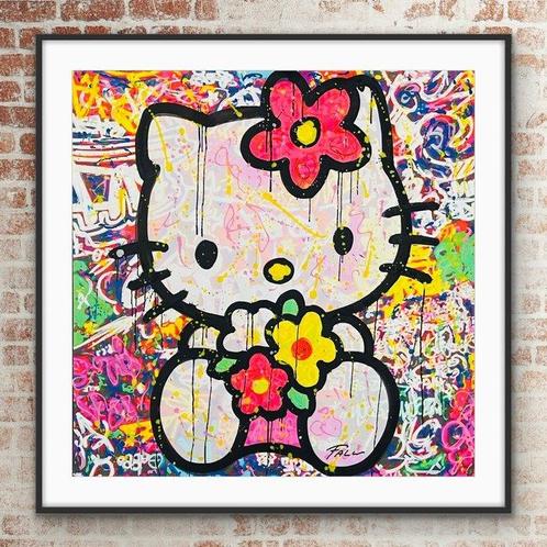 Joaquim Falco (1958) - HELLO KITTY ON GRAFFITI . XL, Antiek en Kunst, Kunst | Schilderijen | Modern