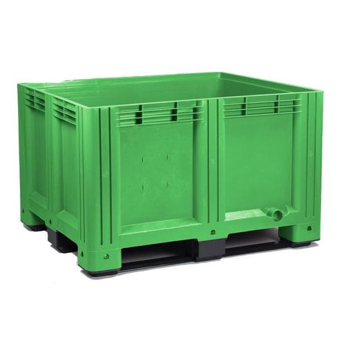 Kunststof Palletbox Groen 1200 x 1000 x 760 mm 3 sleden -, Doe-het-zelf en Verbouw, Hout en Planken, Nieuw, Verzenden