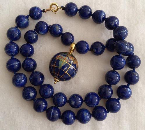 Halsketting - 18 karaat Geel goud - Lapis Lazuli, Wereldbol, Sieraden, Tassen en Uiterlijk, Kettingen