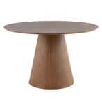 Eettafel Rond Olivia 120 cm Walnoot, Verzenden, Rond, Nieuw, Industriële meubels