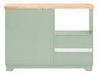 Groen Dressoir 120 cm met Glazen Deuren – MDF & Hout, Verzenden, Nieuw