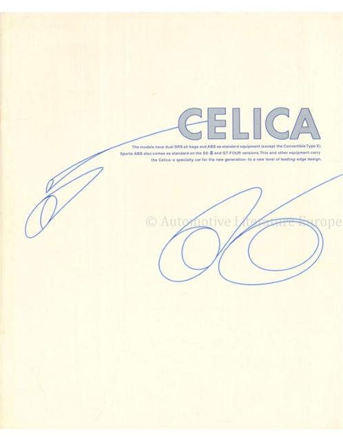1997 TOYOTA CELICA BROCHURE JAPANS, Boeken, Auto's | Folders en Tijdschriften, Toyota