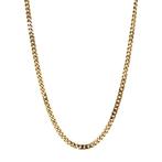 Gouden lengtecollier gourmet 50 cm 14 karaat, Verzenden, Zo goed als nieuw, Goud, Goud