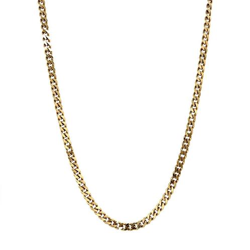 Gouden lengtecollier gourmet 50 cm 14 karaat, Sieraden, Tassen en Uiterlijk, Kettingen, Goud, Zo goed als nieuw, Goud, Verzenden