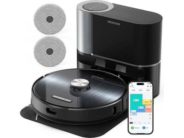 Proscenic M9 - Robot Stofzuiger - 4500Pa Zuigkracht 5200mAh, Witgoed en Apparatuur, Stofzuigers, Zo goed als nieuw, Verzenden