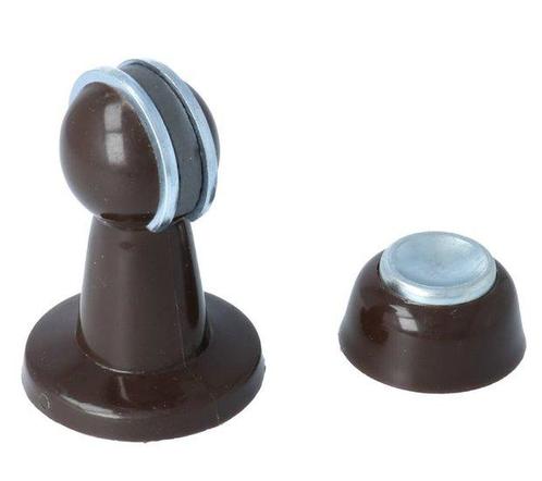 Deurvastzetter magnetisch 80mm bruin, Doe-het-zelf en Verbouw, Hang- en Sluitwerk, Nieuw, Ophalen of Verzenden
