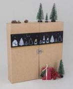 Adventskalender,  FSC Rec 100% kraft bruin, Hobby en Vrije tijd, Ophalen of Verzenden, Nieuw