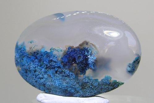 Agaat Cabochon - Hoogte: 37 mm - Breedte: 23 mm- 7.5 g - (1), Verzamelen, Mineralen en Fossielen