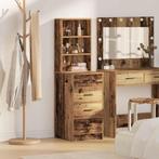 vidaXL Highboard met lade Oud hout 40 x 41 x 135 cm Bewerkt, Huis en Inrichting, Kasten | Buffetkasten, Minder dan 50 cm, Verzenden