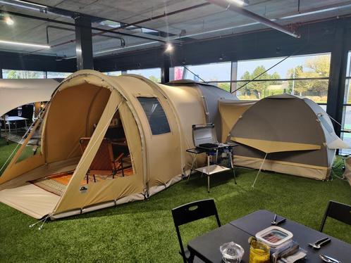 Occasion Oppompbare Karsten Tent 300 (2022) Beige + KT 220, Caravans en Kamperen, Tenten, Gebruikt, tot en met 6, Ophalen