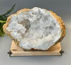 Top XXL kwartsgeode met witte bergkristal Geode - Hoogte: 35, Verzamelen, Mineralen en Fossielen