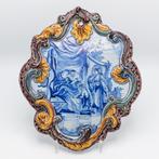 Delfts aardewerk plaquette met Bijbelse voorstelling,, Antiek en Kunst
