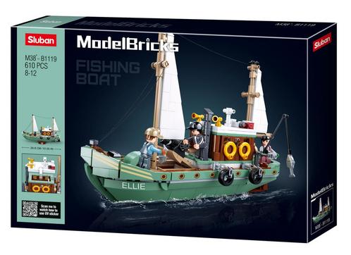 Sluban - Vissersboot (Voertuigen, Modelbouwsets), Kinderen en Baby's, Speelgoed | Bouwstenen, Nieuw, Verzenden