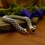 18 Krt. Bicolor gouden Mesh schakel armband; 21,5 cm | Fope, Sieraden, Tassen en Uiterlijk, Armbanden, Ophalen of Verzenden, Gebruikt