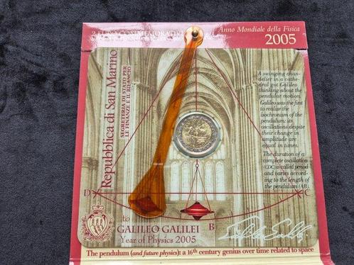 San Marino. 2 Euro 2005 Galileo Galilei (Zonder, Postzegels en Munten, Munten | Europa | Euromunten