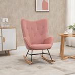 Schommelstoel -  - Stalen frame – Comfortabel - Grijs, Huis en Inrichting, Nieuw, Ophalen of Verzenden, Modern, Stof