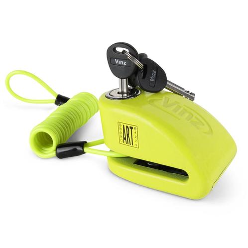 VINZ Pico Schijfremslot Alarm ART4 - Geel, Motoren, Accessoires | Sloten, Verzenden