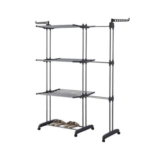Droogrek op Wielen - Grijs - Uitschuifbare Droogtoren - 4, Huis en Inrichting, Woonaccessoires | Kapstokken, Nieuw, Verzenden