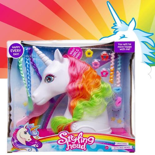 Decopatent® Speelgoed Unicorn Kaphoofd - Sminkpop voor, Hobby en Vrije tijd, Feestartikelen, Nieuw, Verzenden