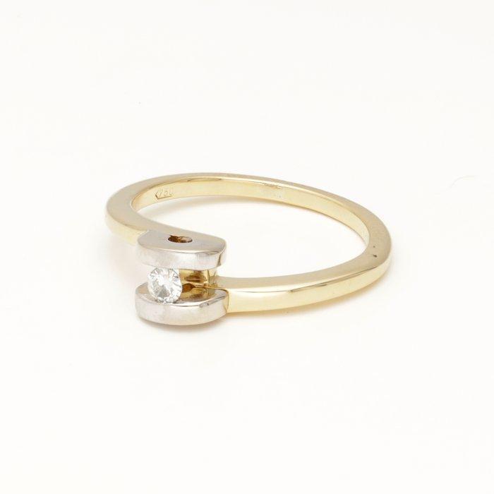 Ring - 14 karaat Geel goud Diamant (Natuurlijk), Sieraden, Tassen en Uiterlijk, Ringen
