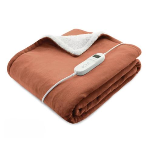 Warmtedeken - terra - 130x180 cm, Huis en Inrichting, Woonaccessoires | Plaids en Woondekens, Verzenden