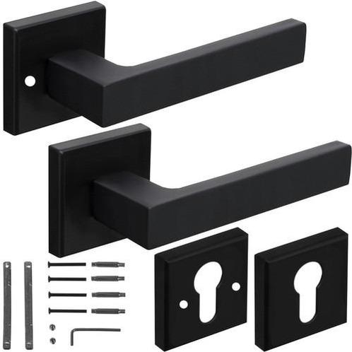 Deurkruk met sleutelrozet - Mat zwart - Set van 2, Doe-het-zelf en Verbouw, Gereedschap | Handgereedschap, Nieuw, Ophalen of Verzenden